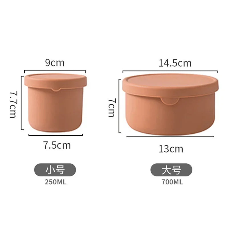 Silicone Food Storage Containers with Lids – Reusable Airtight Lunch & Snack Bento Boxes