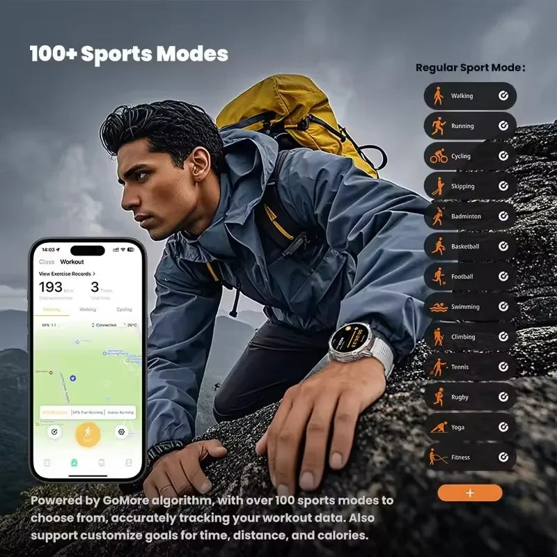 KULANNDER T-Rex 3 Military Smart Watch – 1.43" AMOLED, Waterproof, GPS, Bluetooth Call, Fitness & Health Tracker