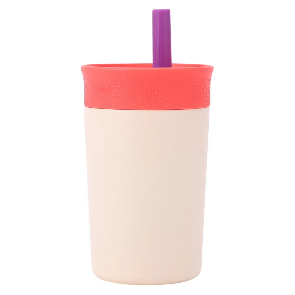 12oz Insulated Stainless Steel Tumbler with Straw – Double-Layer Water Bottle for Fitness & Sports