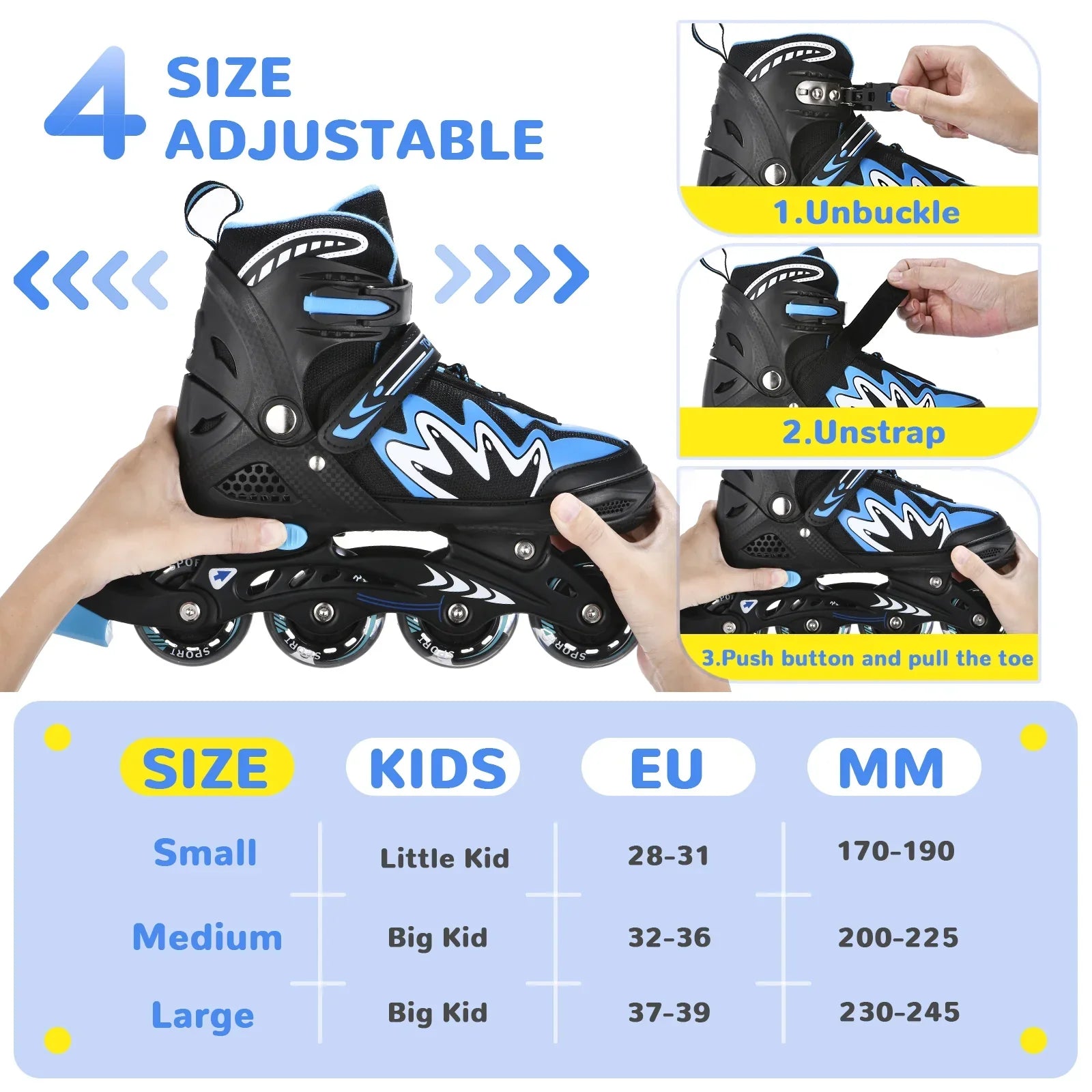 Adjustable Size Roller skates