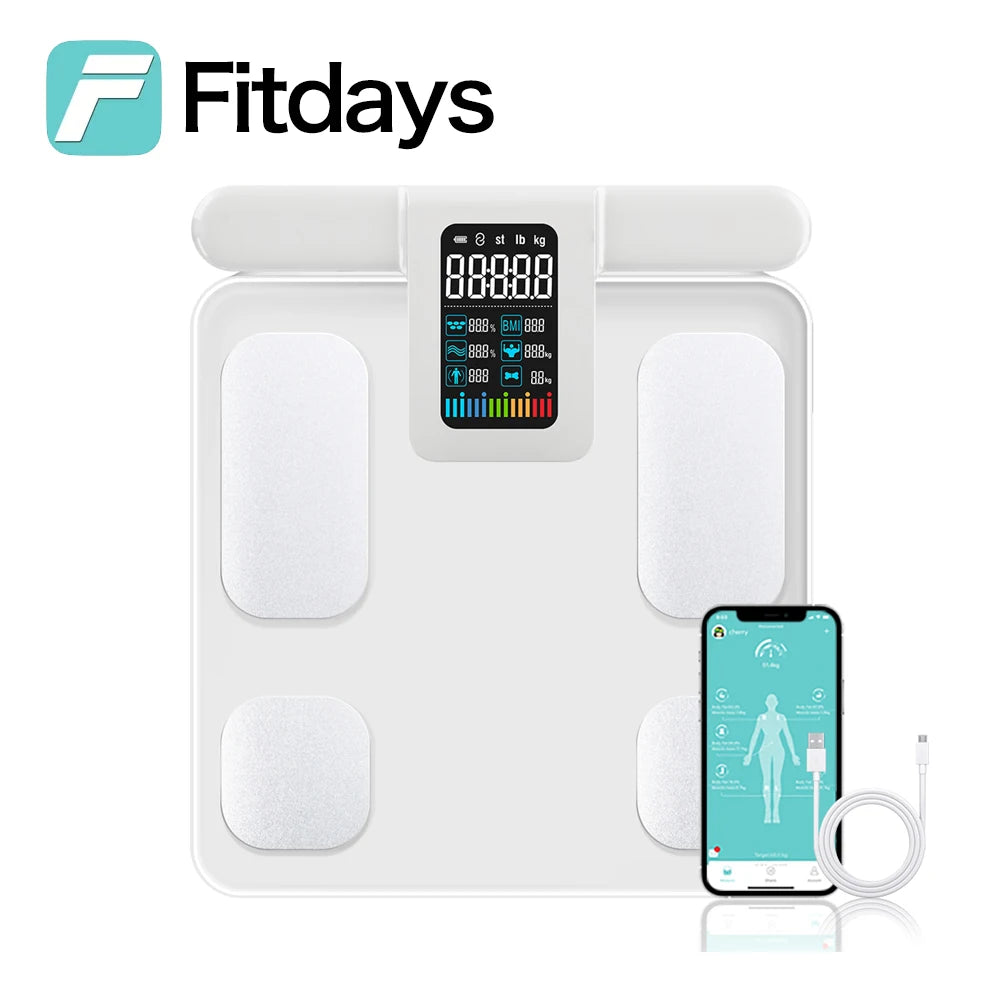 Fitdays Smart Scale – 8 Electrode Body Weight & Fat Analyzer