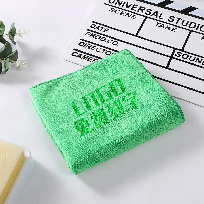 10PCS 30x60cm Microfiber Hair Towels – Custom LOGO with Free Laser Embossing | Beauty Salon & BarberShop Gift