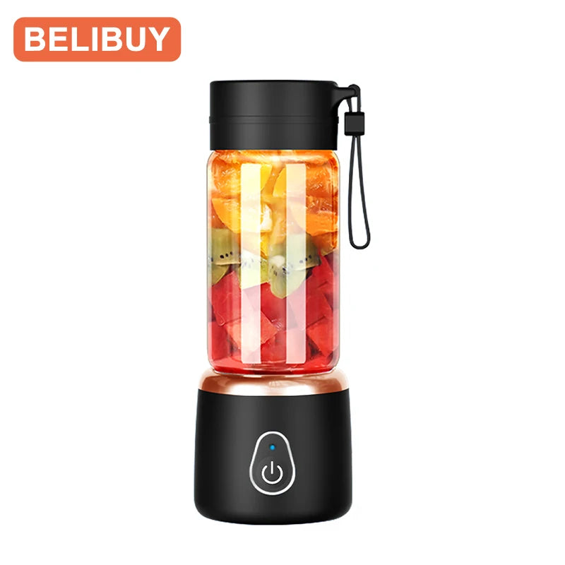 530ml Portable Electric Juicer – USB Rechargeable Smoothie & Fruit Blender