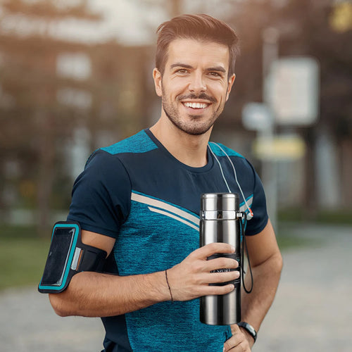 1000ml Insulated Stainless Steel Water Bottle – Double Wall Vacuum Flask with Handle