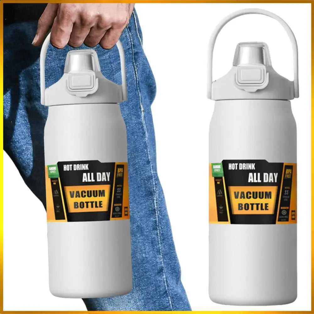 1200ml Insulated Stainless Steel Water Bottle – Wide Mouth Thermal Flask for Hot & Cold Drinks