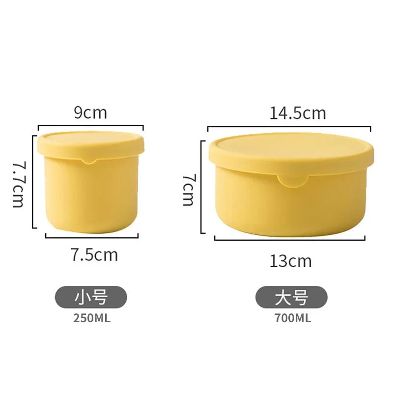 Silicone Food Storage Containers with Lids – Reusable Airtight Lunch & Snack Bento Boxes