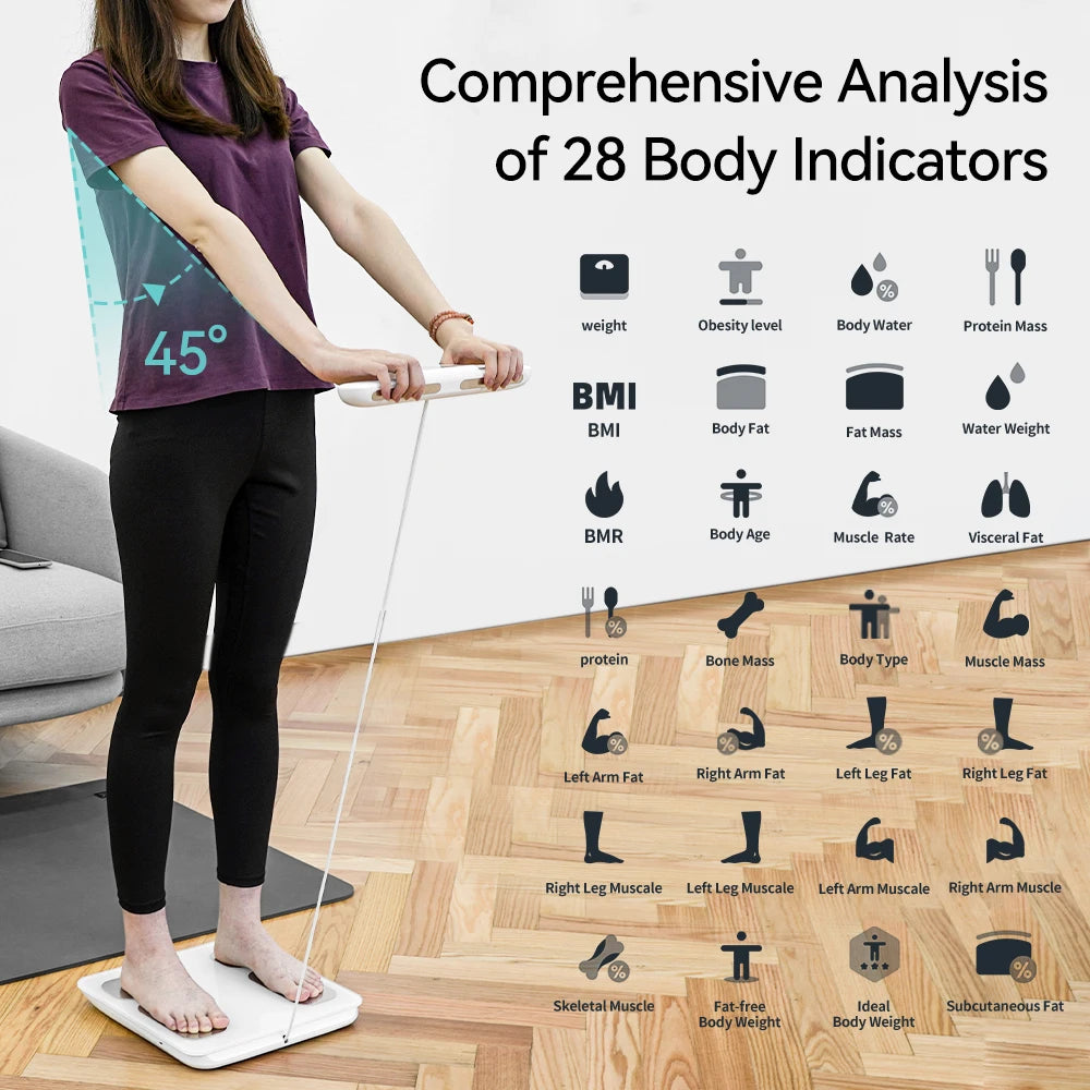 Fitdays 8 Electrode Body Fat Scale – Smart Digital Bathroom Scale