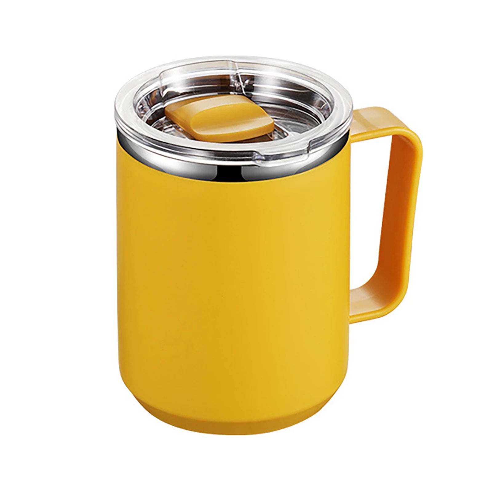 450ml Stainless Steel Vacuum Flask – Double-Layer Insulated Handy Cup with Handle & Lid