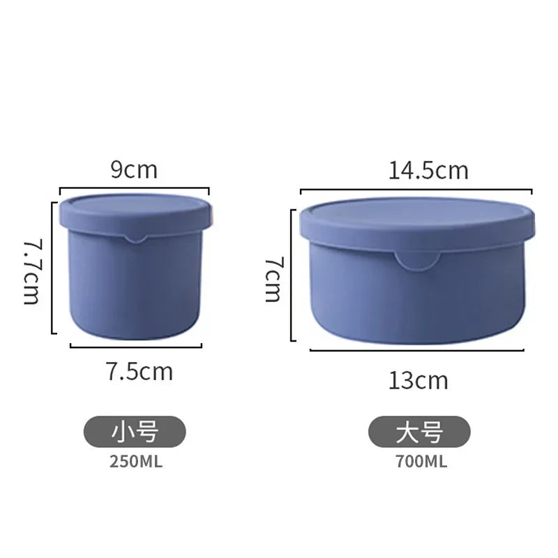 Silicone Food Storage Containers with Lids – Reusable Airtight Lunch & Snack Bento Boxes