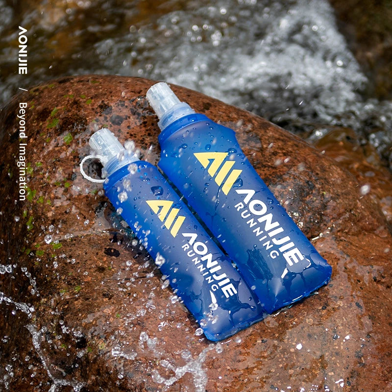 AONIJIE SD30 Soft Folding Water Bottle – 250/500ml TPU Collapsible Flask for Running, Hiking & Cycling