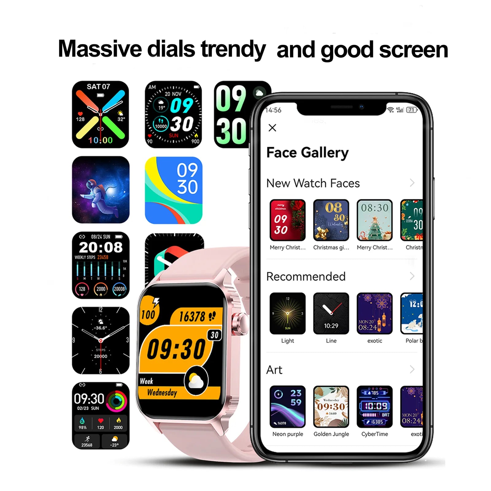 Kuizil TG08 Smartwatch 1.85" – Bluetooth Calling, Fitness Tracker with 100+ Sports Modes, Waterproof Activity Watch for Men & Women