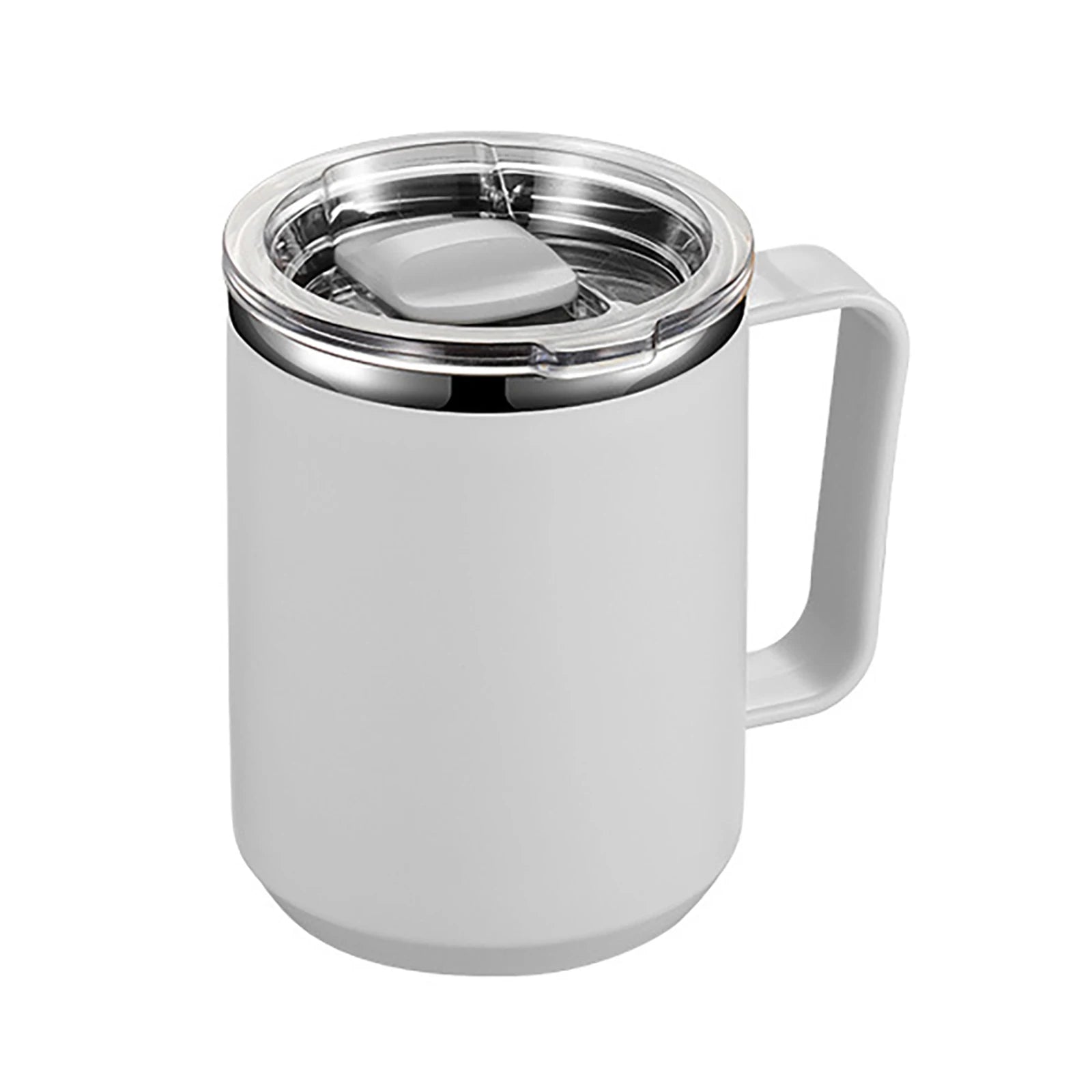 450ml Stainless Steel Vacuum Flask – Double-Layer Insulated Handy Cup with Handle & Lid