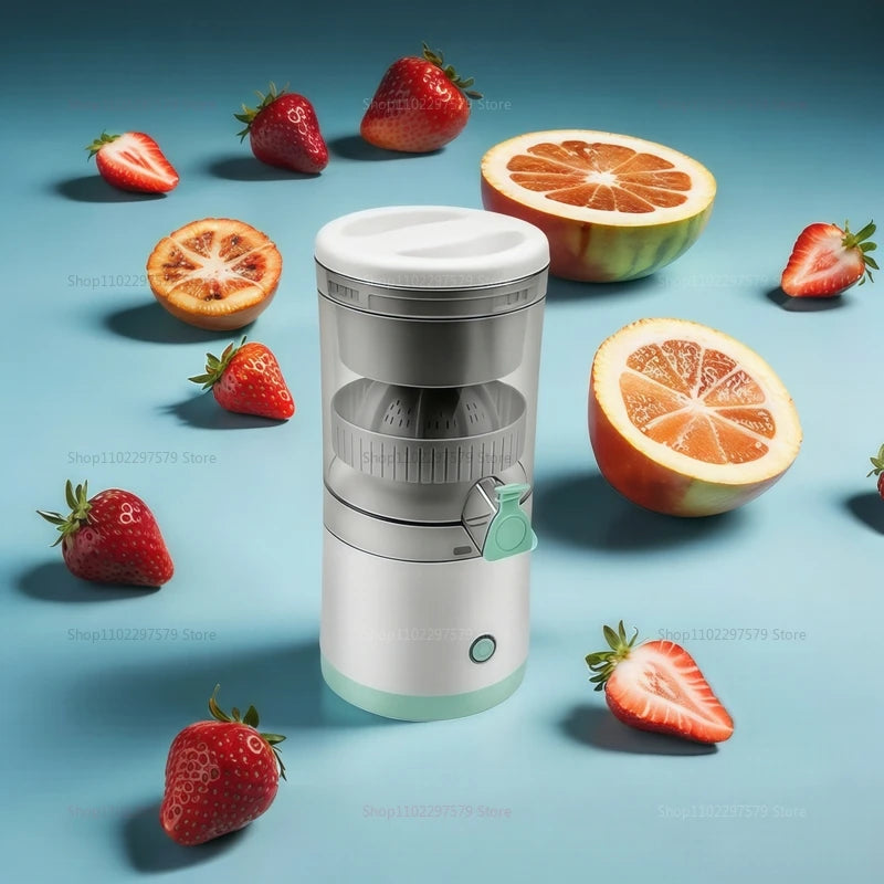 Wireless Automatic Citrus Juicer – USB Rechargeable Fruit Juice Maker (Portable, Residue Separation)