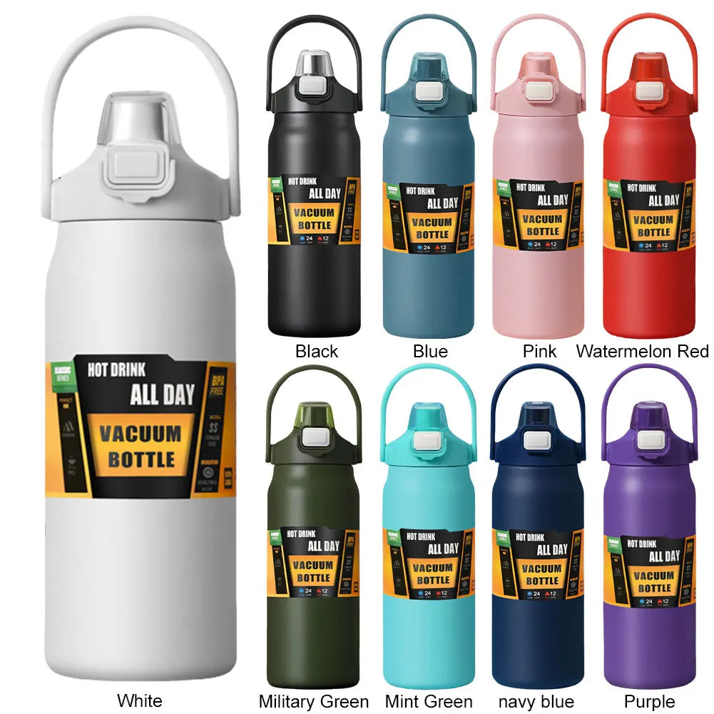 1200ml Insulated Stainless Steel Water Bottle – Wide Mouth Thermal Flask for Hot & Cold Drinks