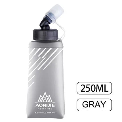 AONIJIE 250ml/500ml/600ml Soft Folding Water Bottle – Collapsible TPU Flask for Running, Hiking & Hydration Packs