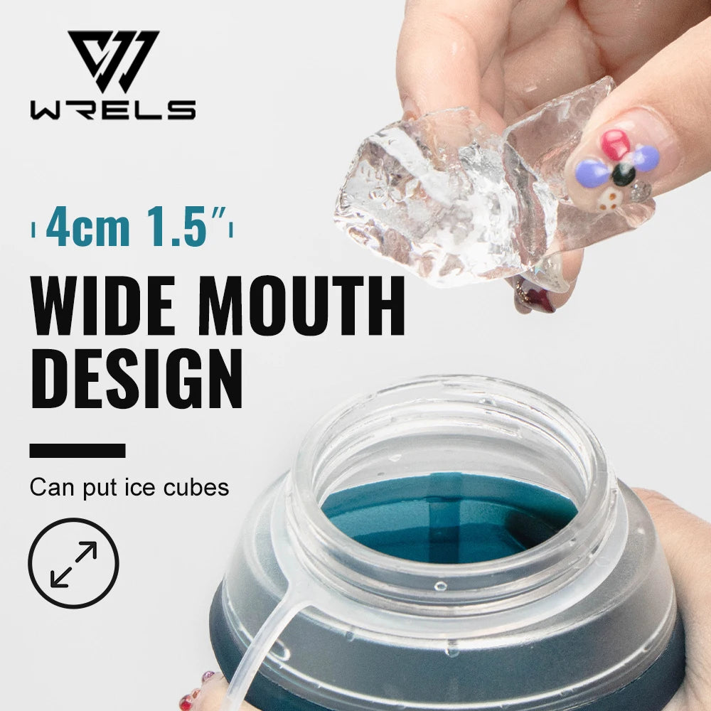 WRELS 500ML Collapsible TPU Water Bottle – Soft, BPA-Free Sports Flask for Hiking, Running & Camping