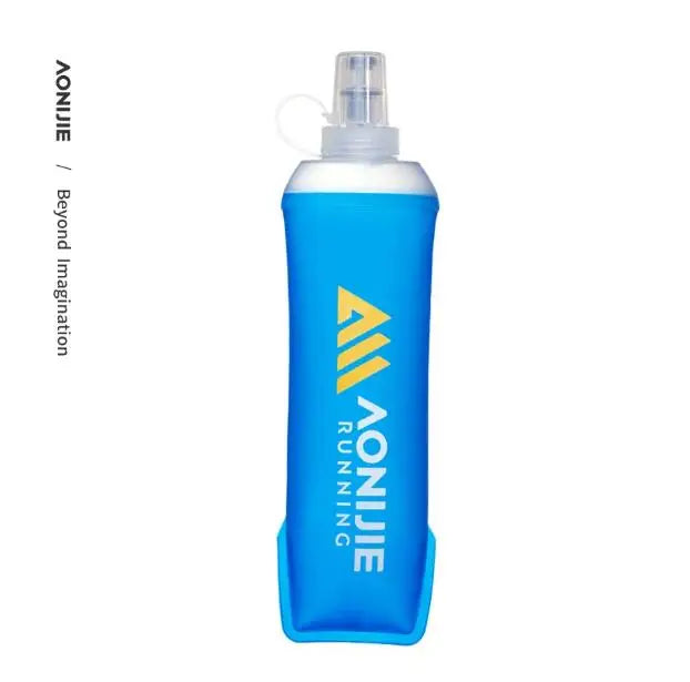 AONIJIE 250ml/500ml/600ml Soft Folding Water Bottle – Collapsible TPU Flask for Running, Hiking & Hydration Packs