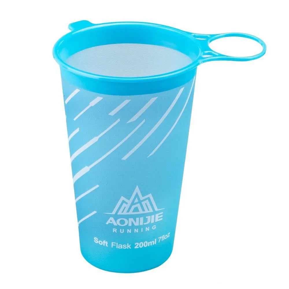 AONIJIE 250ml/500ml/600ml Soft Folding Water Bottle – Collapsible TPU Flask for Running, Hiking & Hydration Packs