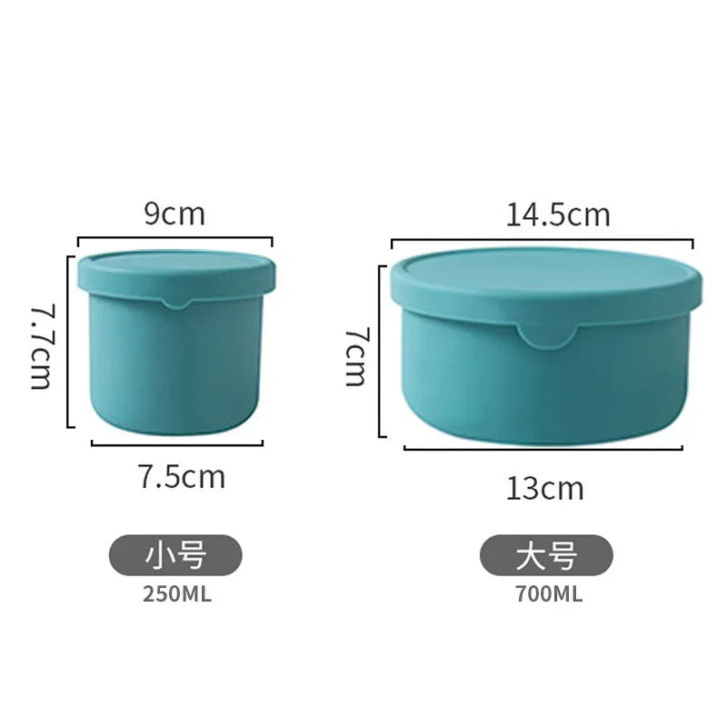 Silicone Food Storage Containers with Lids – Reusable Airtight Lunch & Snack Bento Boxes