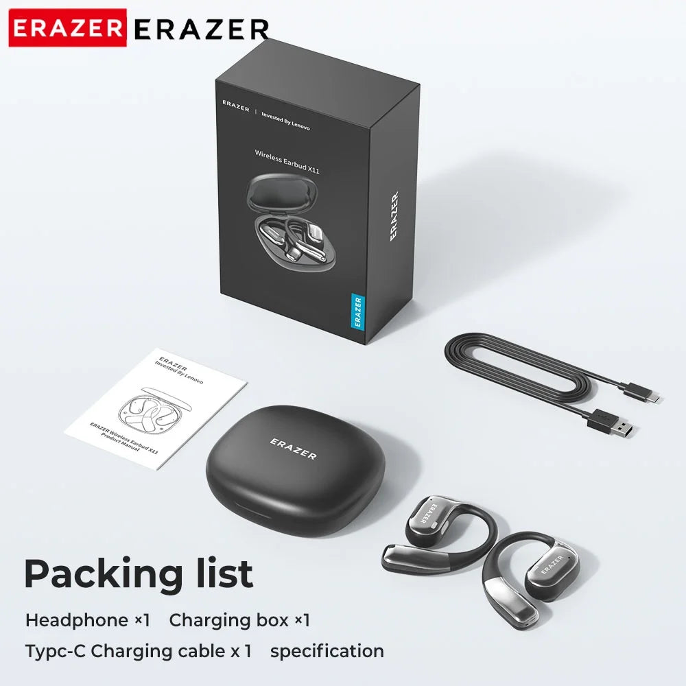 Erazer X11 Open-Ear Bluetooth 5.4 Earphones – Waterproof Sports Headphones with HiFi Sound & 36H Battery