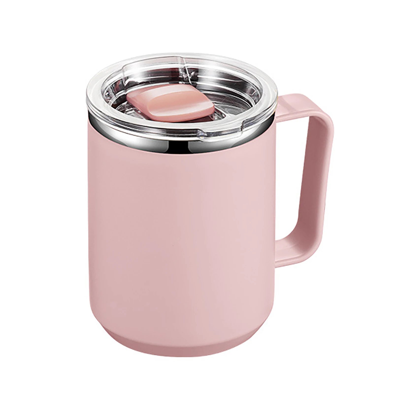 450ml Stainless Steel Vacuum Flask – Double-Layer Insulated Handy Cup with Handle & Lid