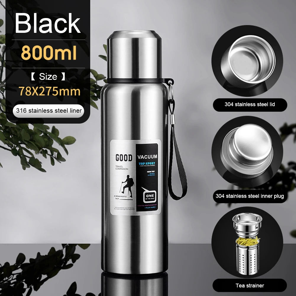 Insulated Tea & Coffee Mug – Large Capacity Stainless Steel Vacuum Tumbler with Handle