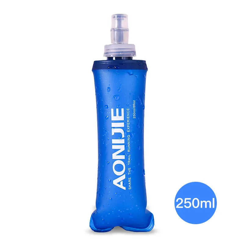 AONIJIE 250ml/500ml/600ml Soft Folding Water Bottle – Collapsible TPU Flask for Running, Hiking & Hydration Packs