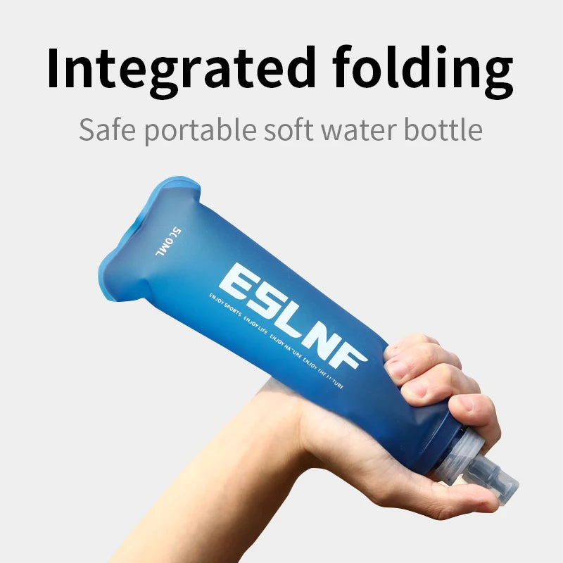 FZCSPEED 500ML Soft Folding Water Bottle – TPU Collapsible Sports Flask for Running & Camping